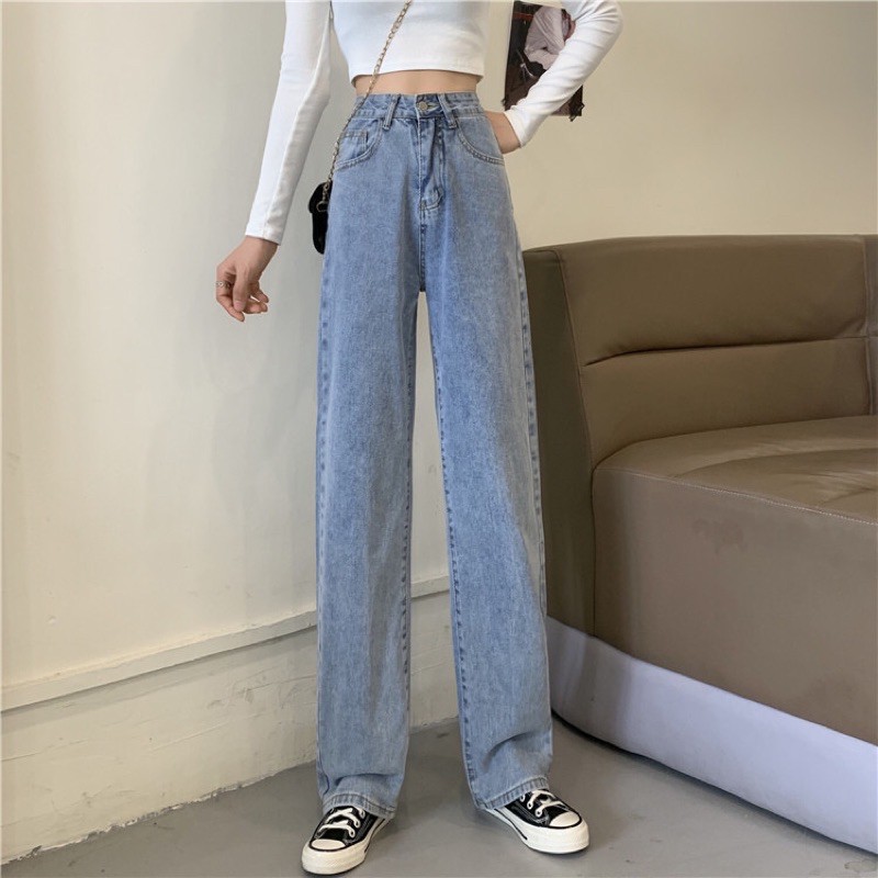 Quần jean, quần bò baggy nữ ống suông rộng TX-01+ TRD01 hot trend 2021