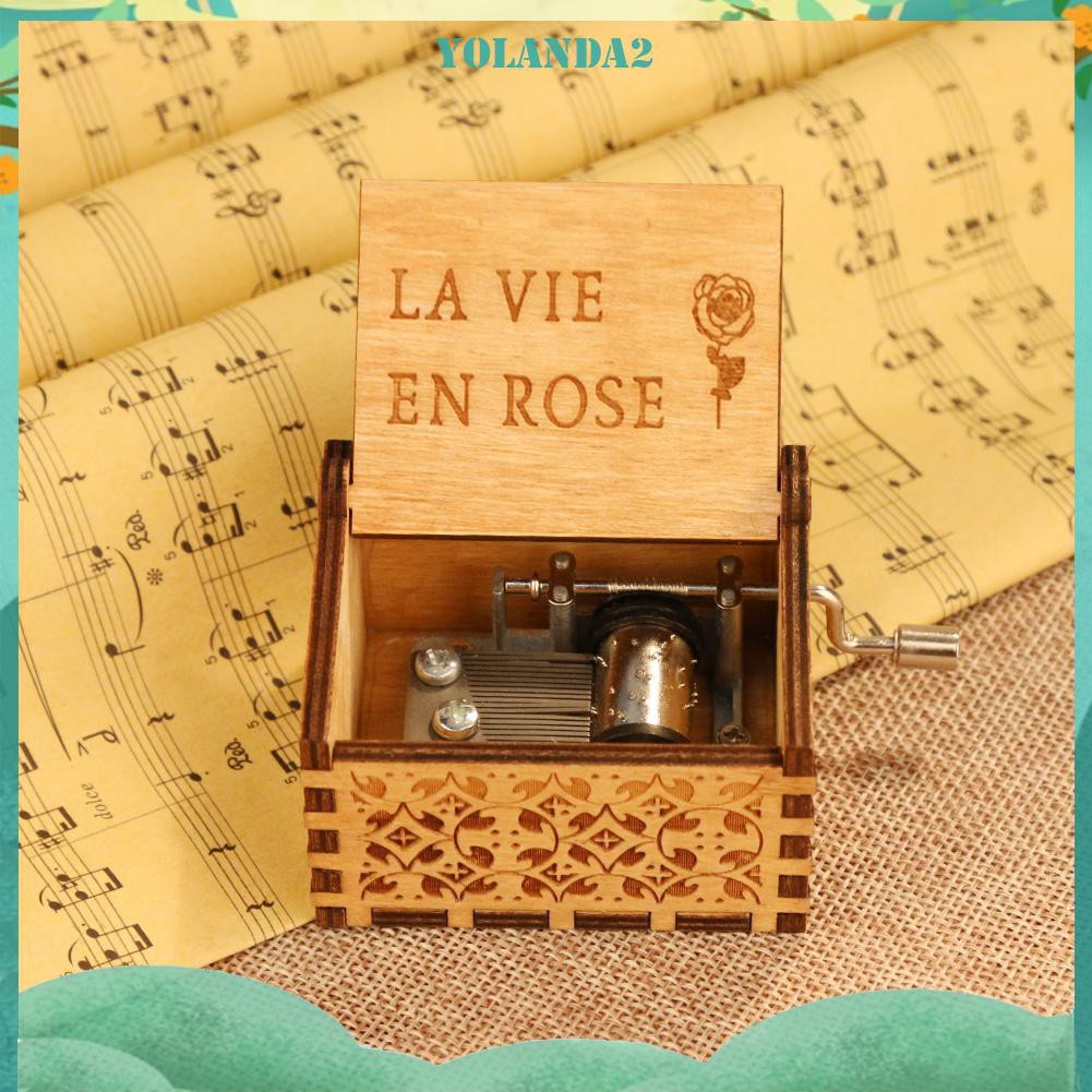 Hộp Nhạc Gỗ Vận Hành Thủ Công Phong Cách Cổ Điển