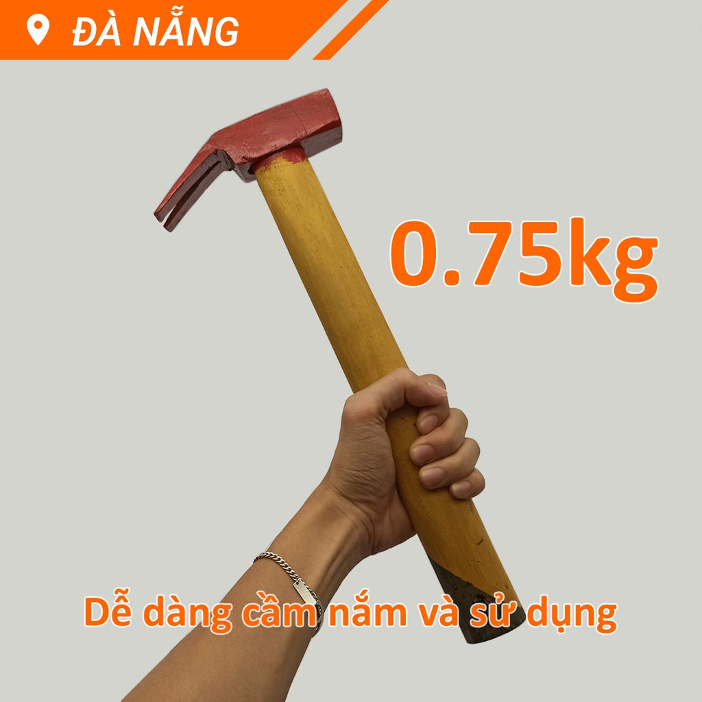 Búa đinh cán gỗ 0.75kg