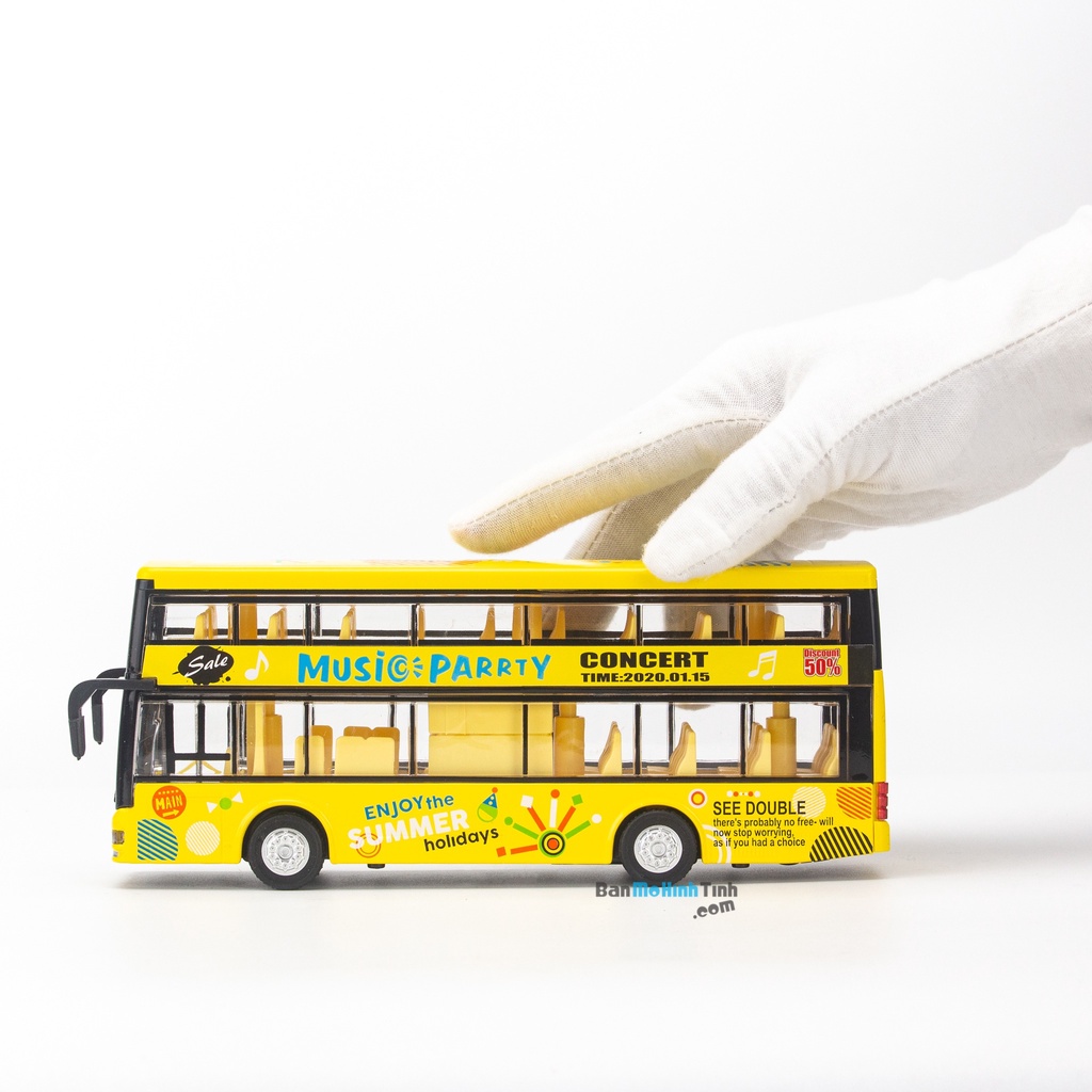 Mô hình xe buýt đồ chơi 2 tầng 1:36 Ty model