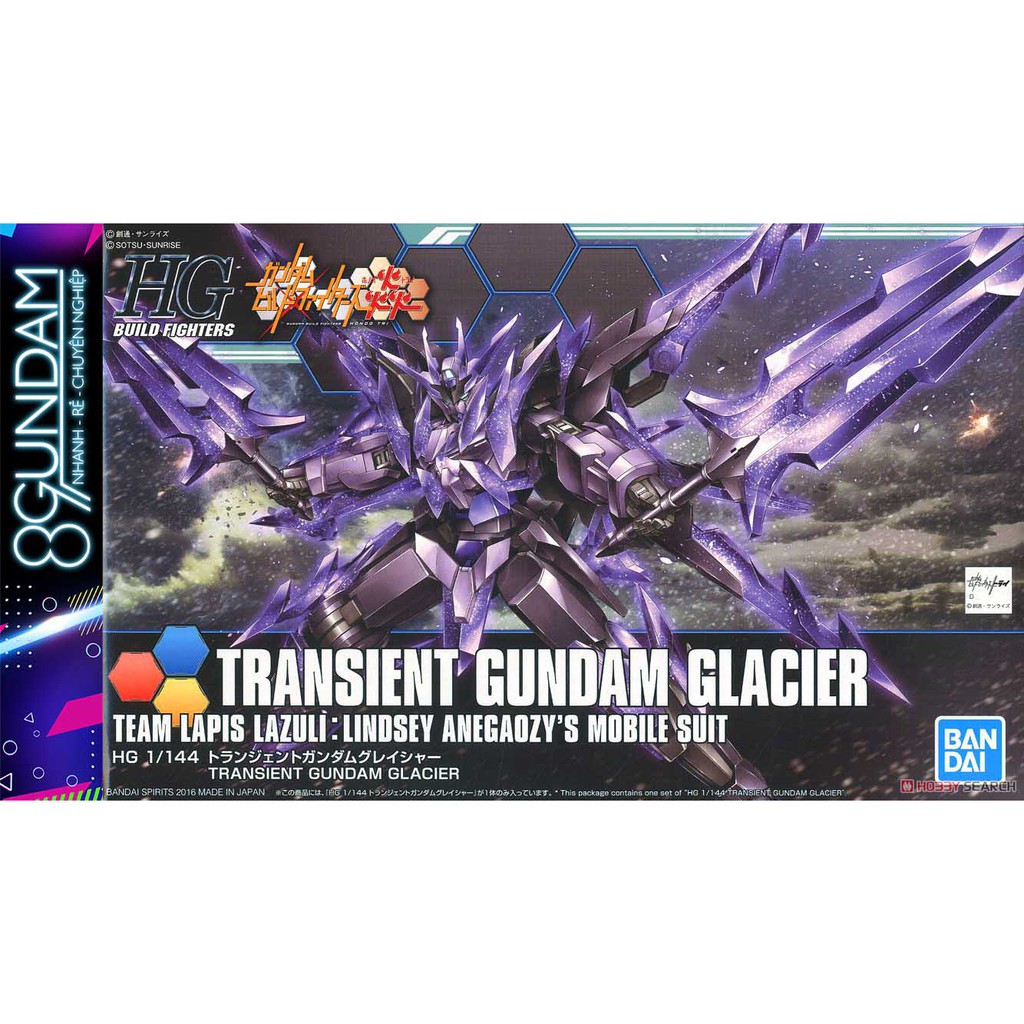 Mô Hình Lắp Ráp Gundam HG BF Transient Glacier (tặng kèm base)