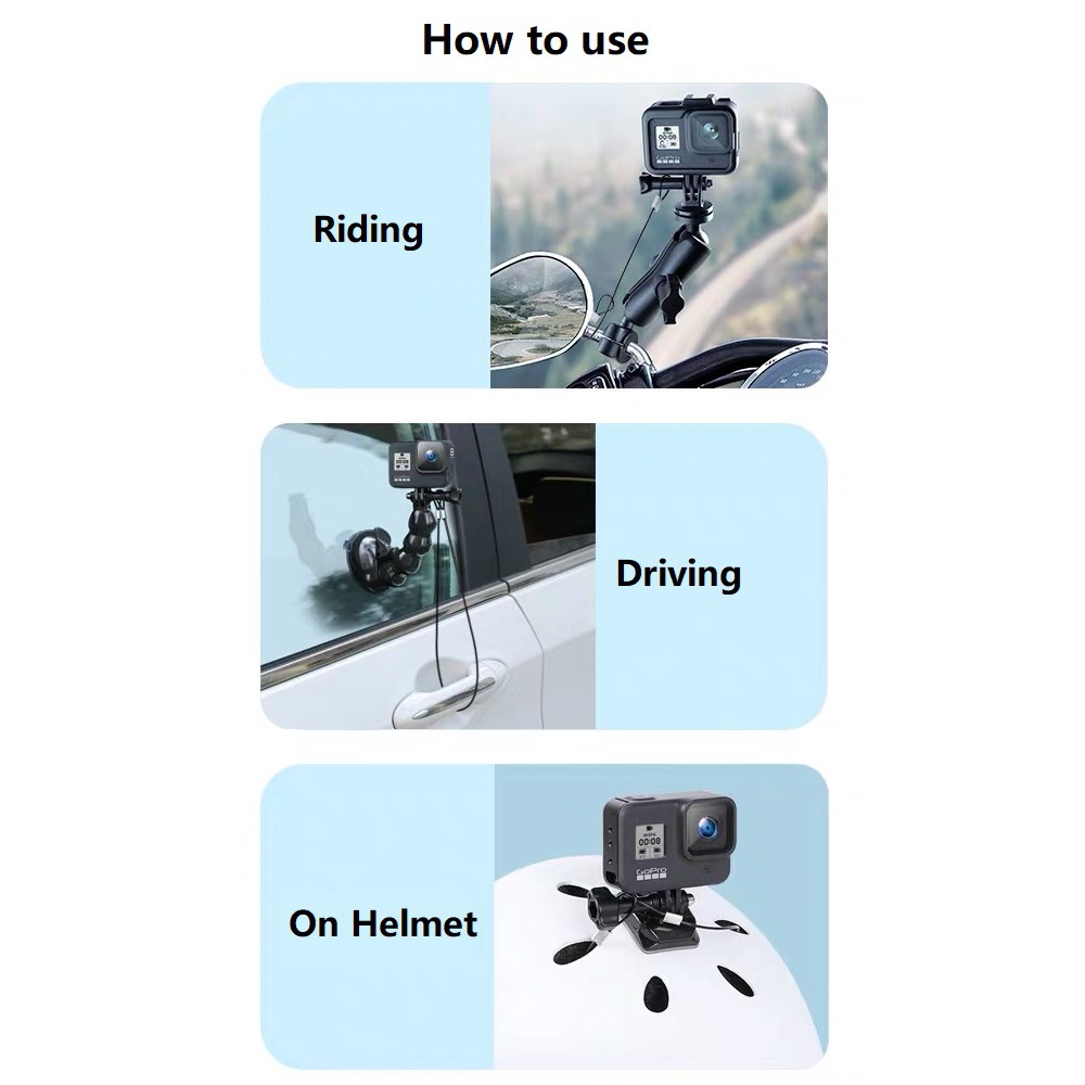 Dây đeo giữ máy ảnh hành trình LAMMCOU thép không gỉ an toàn 30/ 60cm thích hợp cho Gopro