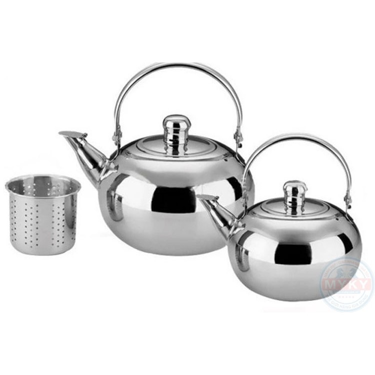 Bình đun trà cà phê inox- có phễu lọc