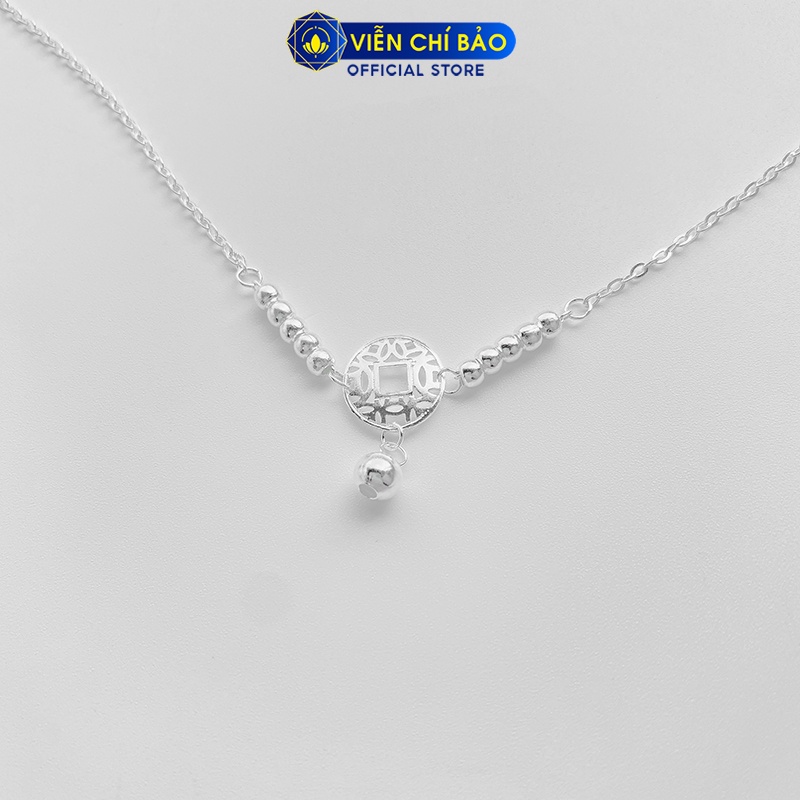 Lắc chân bạc nữ kim tiền chất liệu bạc 925 thời trang phụ kiện trang sức nữ thương hiệu Viễn Chí Bảo L500054