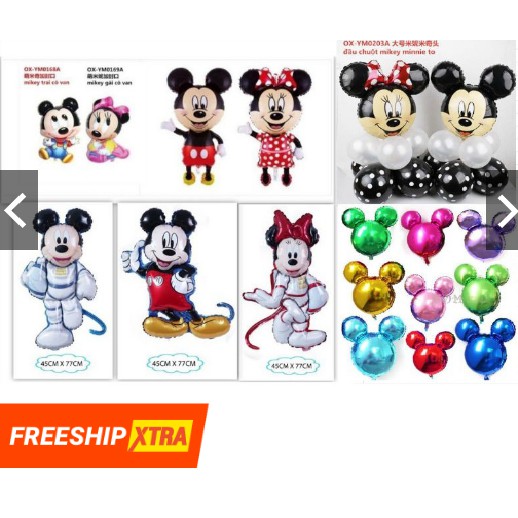 Bóng kiếng hình chuột Mickey trang trí thôi nôi bé