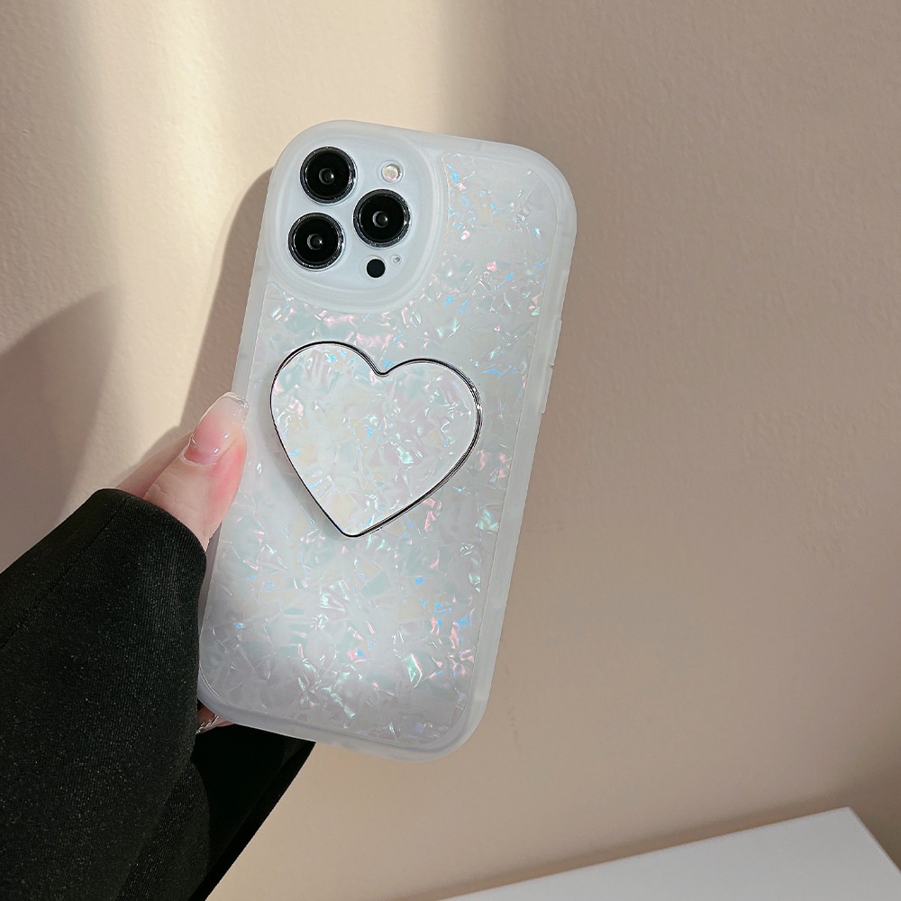 Ốp Điện Thoại Tpu Họa Tiết Vỏ Sò Kèm Giá Đỡ Cho iPhone 13 13pro 13prm iPhone 11 7Plus 8Plus Xr XS 13 12 Pro Max