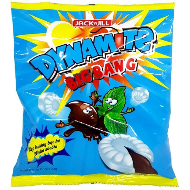 Kẹo Dynamite Hương Bạc Hà nhân Socola gói 120g