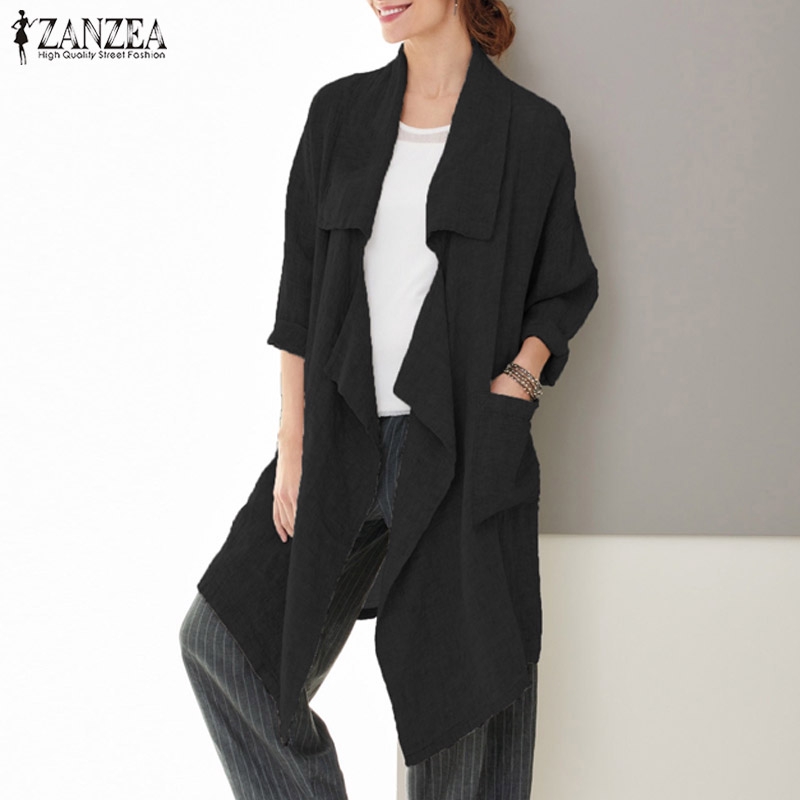 Áo Khoác Cardigan Zanzea Dáng Dài Hợp Thời Trang Cho Nữ