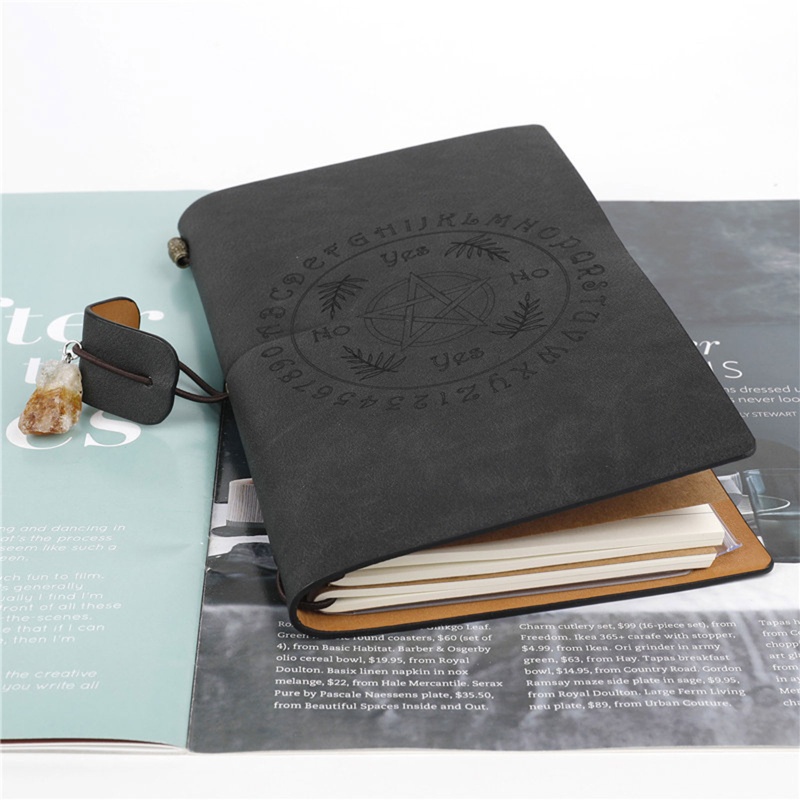 Sổ Tay Ghi Chú Bằng Da Màu Đen Co Giãn Dành Cho Văn Phòng / Trường Học