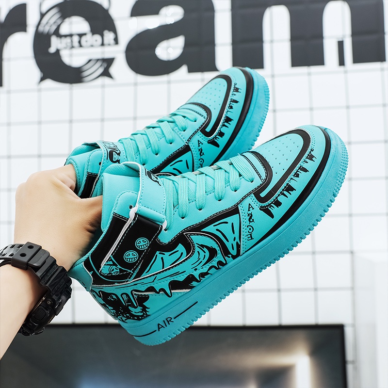 Giày thể thao cổ cao in họa tiết anime One Piece thời trang cá tính