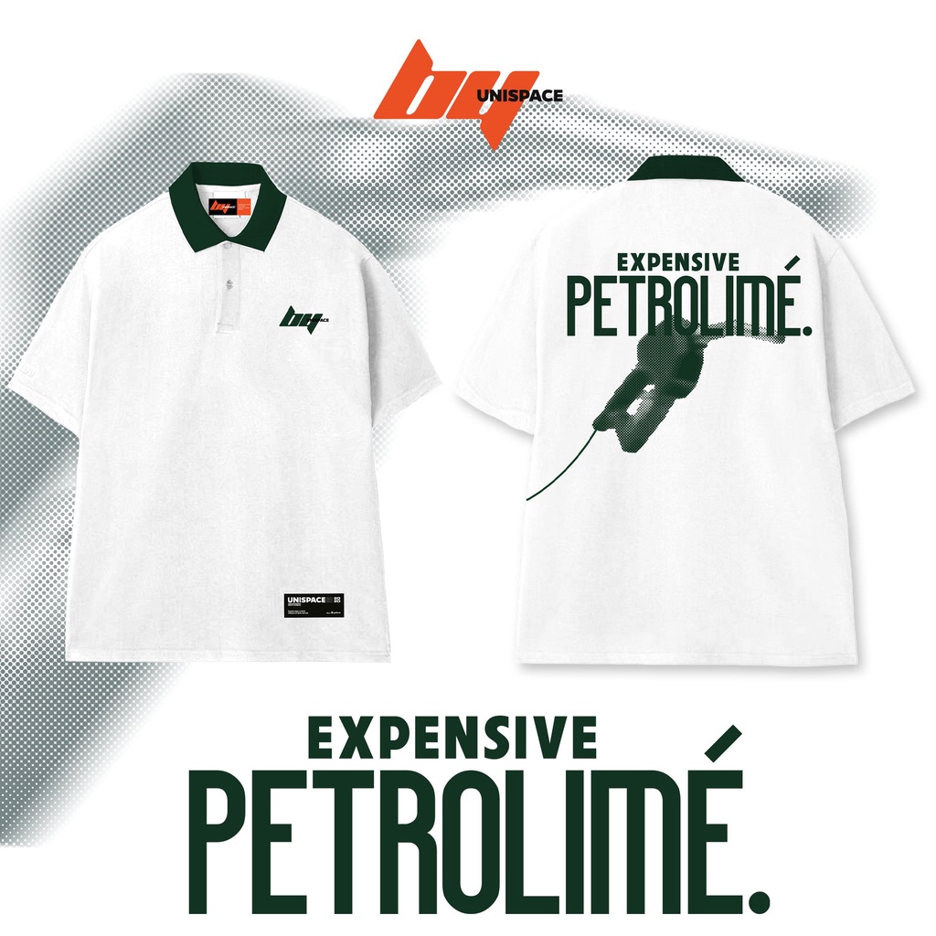 Áo polo local brand By Unispace chính hãng tay lỡ form rộng unisex nam nữ Petrolimé