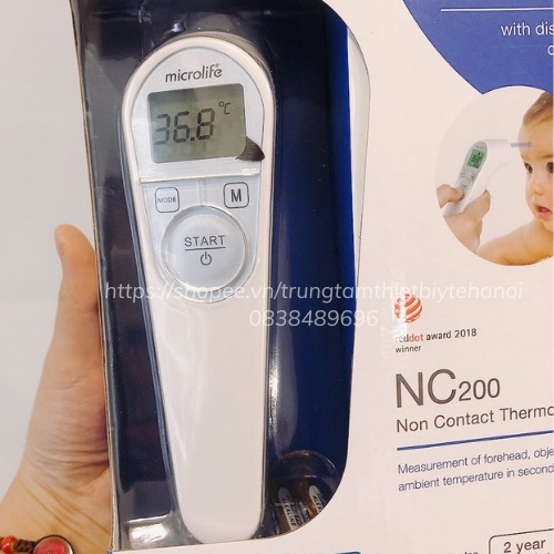 NHIỆT KẾ ĐIỆN TỬ HỒNG NGOẠI Microlife NC200 đo 1 giây BH 2 NĂM 1 ĐỔI 1 - CHÍNH HÃNG - An toàn - Tiện lợi