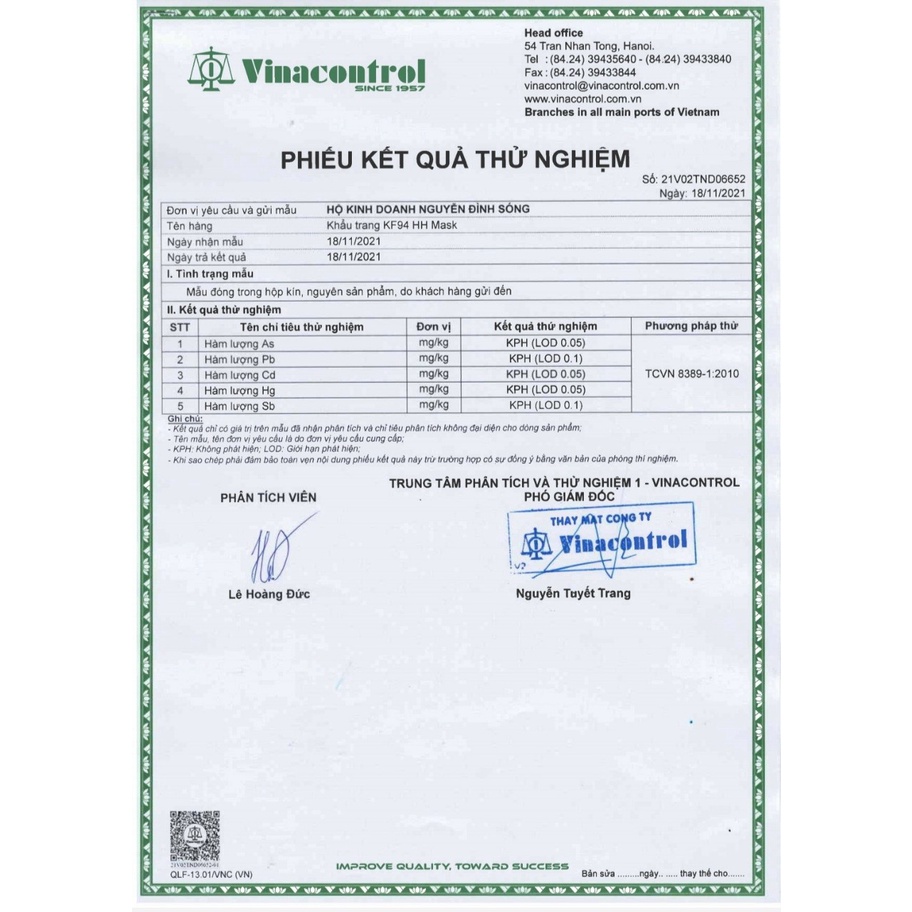 THÙNG 300 KHẨU TRANG NGƯỜI LỚN 4D KF 94 Huy Hoàng, Đại Phát+ kèm giấy kiểm định