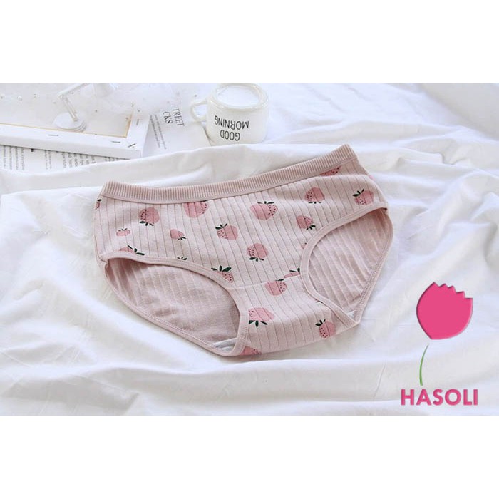 Set 5 Quần Lót Nữ Cotton Hình Dâu - Quần Chíp Nữ Kháng Khuẩn Dễ Thương Mềm Mịn S65