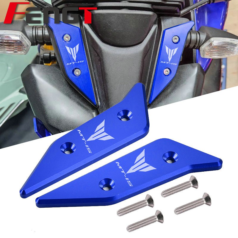 2020 MT15 Kính Chắn Gió Kim Loại Decal Lưỡi Biểu Tượng Huy Hiệu Xe Máy Tấm Che Gió Kính Chắn Gió Cho