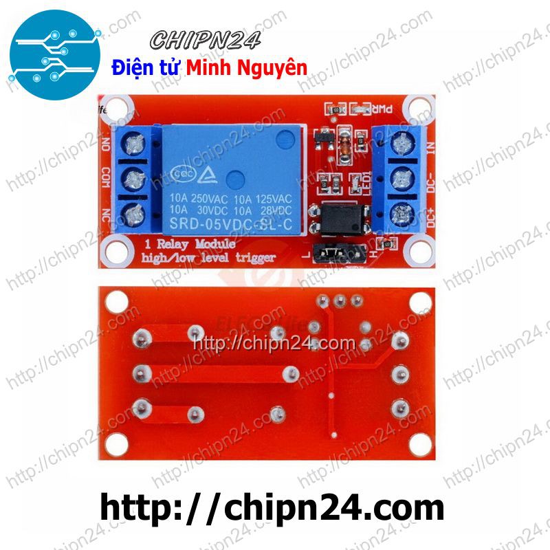 [1 CÁI] Module 1 Relay với Opto cách ly V2 (tùy chọn mức kích)