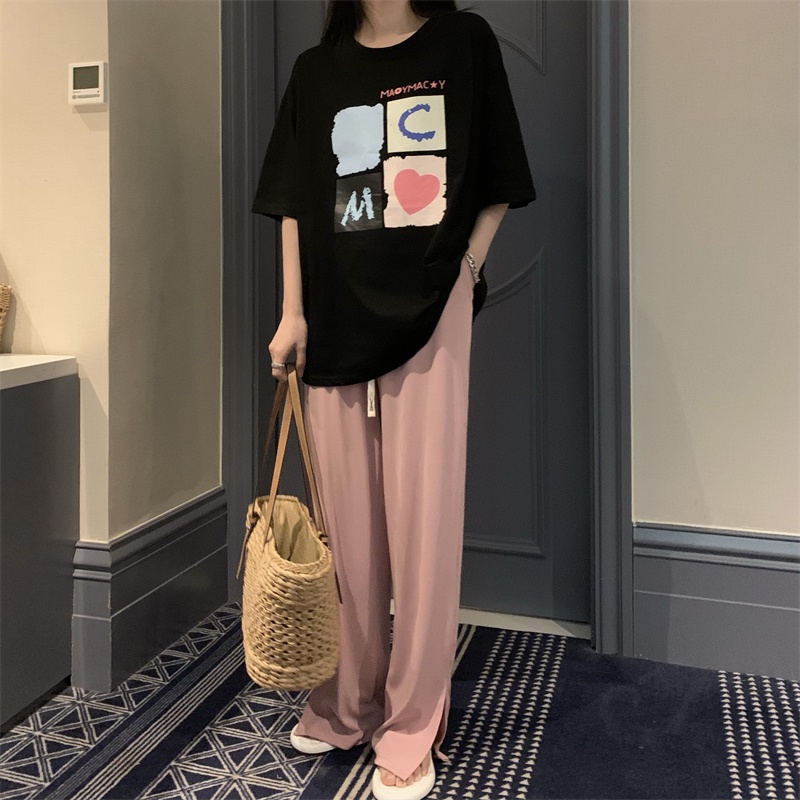 Quần thẳng ZHELIHANGFEI lưng cao ống rộng thời trang dành cho nữ