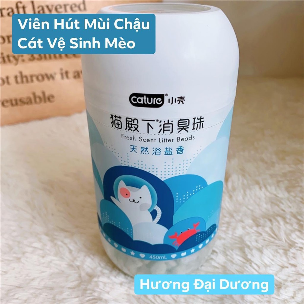 Viên Hút Mùi Thả Chậu Cát Chậu Vệ Sinh Mèo Cature Cho Không Gian Thơm Mát (3 Hương Thơm)