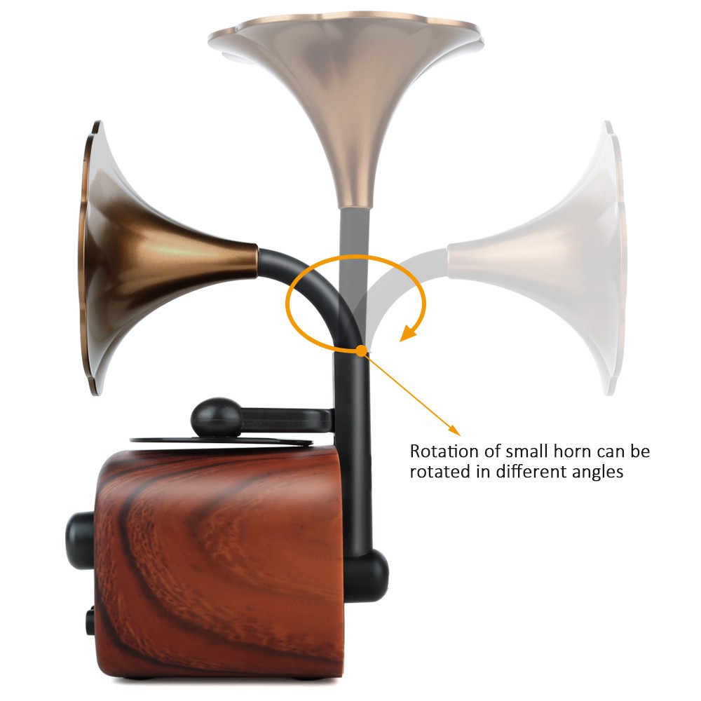 Loa Bluetooth gỗ mini phong cách retro