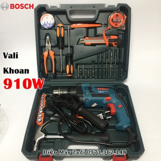 Bộ máy khoan bosh gsb 910w, đủ phụ kiện. bảo hành 10 tháng