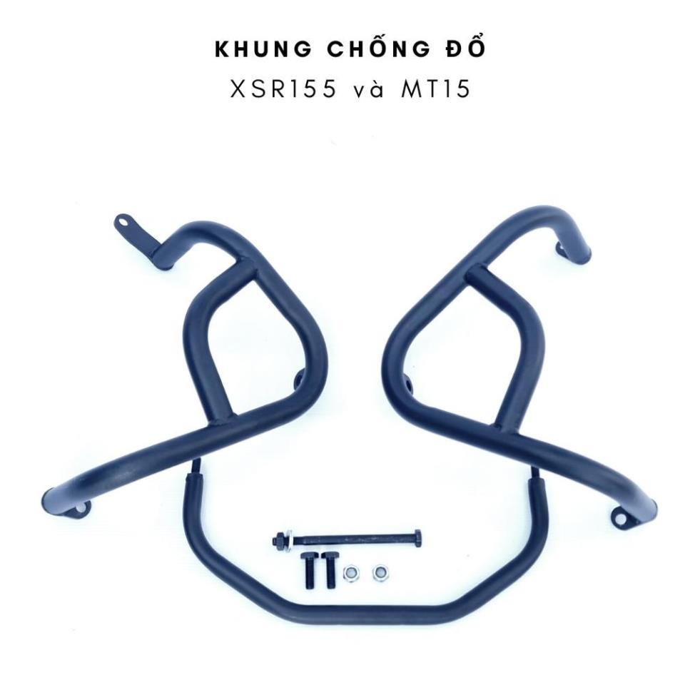 Chống đổ XSR155, MT15, khung bảo vệ xe sơn tĩnh điện màu đen