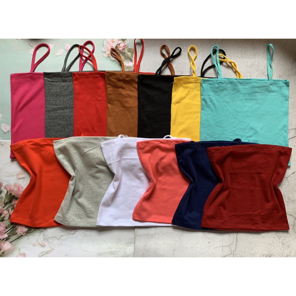 Áo croptop 2 dây nữ, vải cotton mềm mại