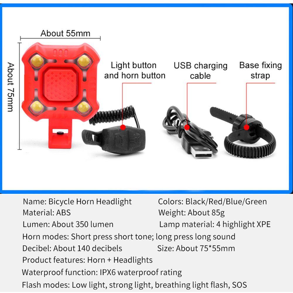 Chuông Điện 4 Bóng Chống Thấm Nước 1200mAh DANILO Dành Cho Xe Đạp