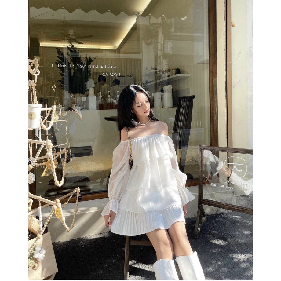 Sét Áo Tầng Chân Váy Xếp Ly