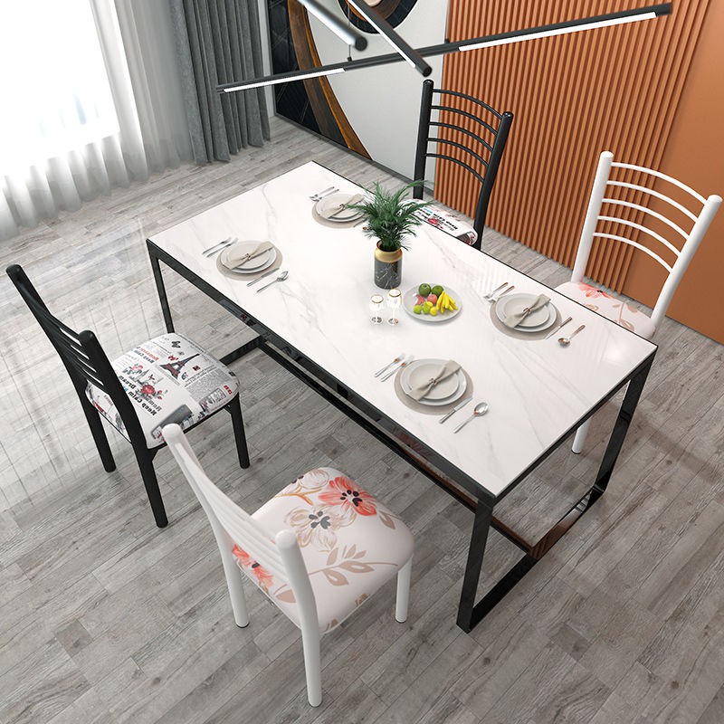 Ghế ăn đơn giản, bàn làm việc, sắt rèn, tựa phòng gia đình hiện đại, giản và tiết kiệm, trang điểm Bắc Âu