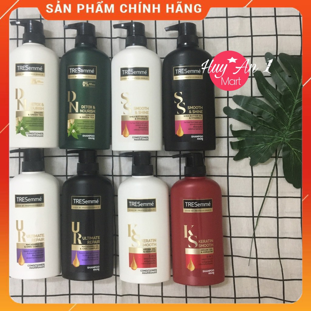 Cặp dầu gội và dầu xả Tresemme Thái Lan 425ml CÁC MÀU