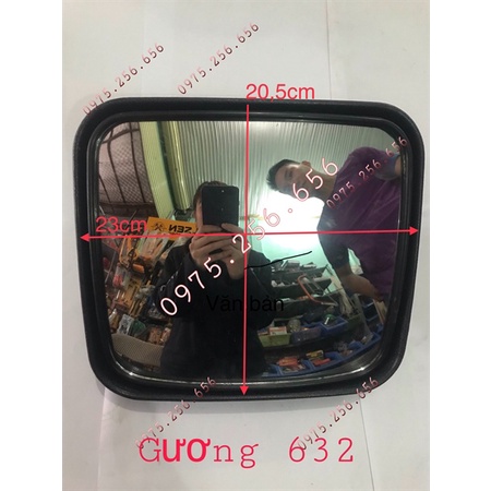 Gương 632 GƯƠNG CHIẾU HẬU TRÒN GƯƠNG CẦU LỒI DÀNH CHO XE TẢI gương chiếu hậu vuông