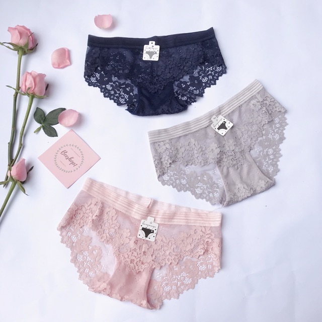 Quần lót nữ, quần lót ren, quần chip nữ ren hoa quyến rũ QR73 | BigBuy360 - bigbuy360.vn