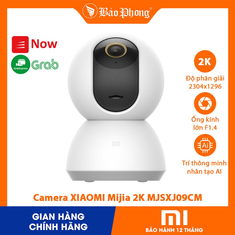 Camera wifi xoay360 độ XIAOMI Mijia hình ảnh 2K MJSXJ09CM thông minh chống trộm nhà cửa đời sống phòng khách an toàn