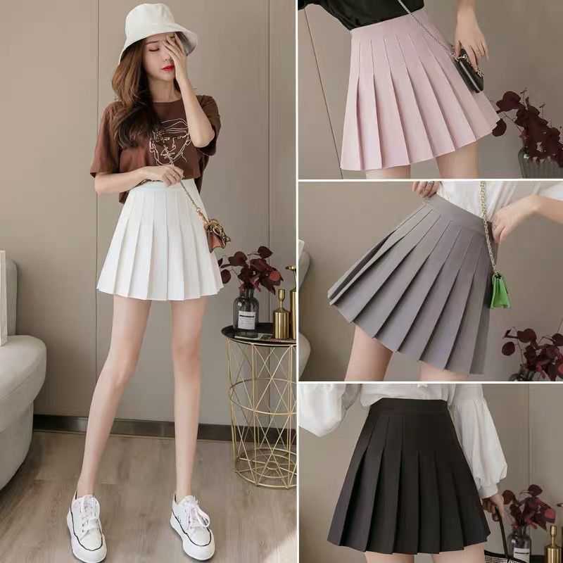 Chân váy xếp ly tennis ngắn dáng xòe hàn quốc SAVVY skirt cao cấp màu trắng đen