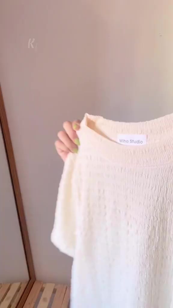 Áo Thun Cổ Tròn Vải Xốp Nhăn Mặc Mùa Hè siêu mát Lamise Dáng Ôm Ngắn Tay Basic | BigBuy360 - bigbuy360.vn