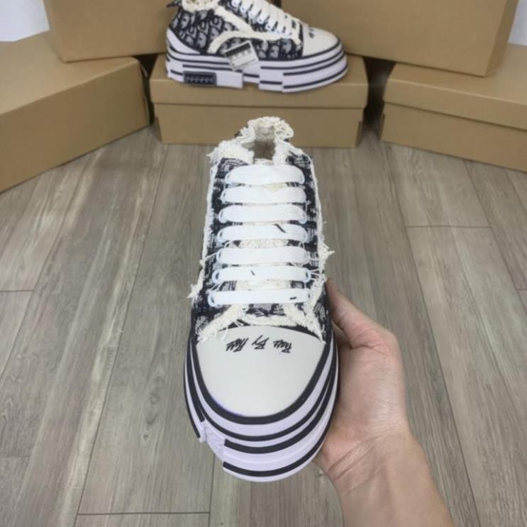 Giày Sneaker Xvessel style rách đế gỗ nam nữ full box bill