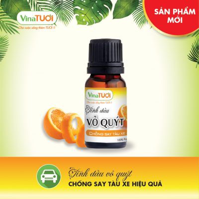 Tinh Dầu Vỏ Quýt Nguyên Chất Vina Tươi 10ml - Chống Say Xe