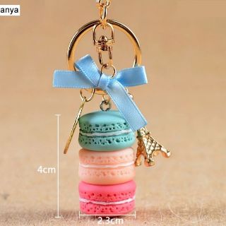 Móc khoá hình bánh macaron dễ thương