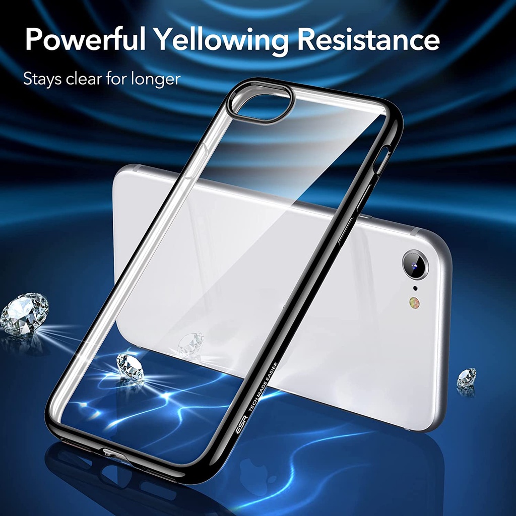 ESR Clear Silicone Case Compatible with iPhone SE (2022) iPhone SE (2020) iPhone 8/iPhone 7 Nắp bảo vệ trong suốt TPU mềm mỏng