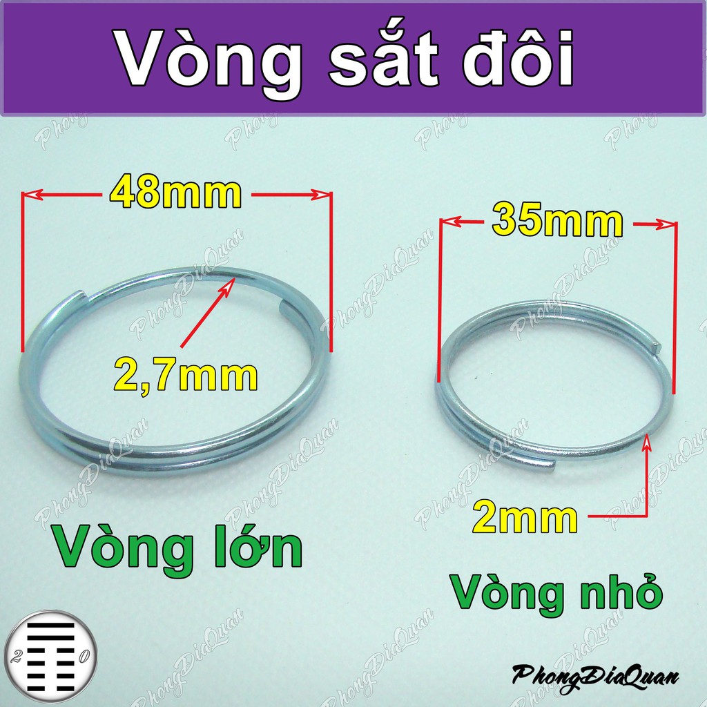 Vòng đôi, vòng kép (để gắn phụ kiện, móc, xích...)