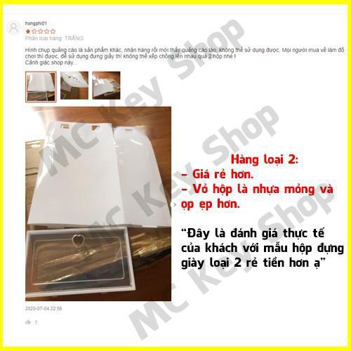 10 Hộp Box Đựng Để Giày Dép Nam Nữ, Mẹ Và Bé Bằng Nhựa Cứng Mica Trong Suốt Đồ Cao Cấp Giá Rẻ MC Key Shop