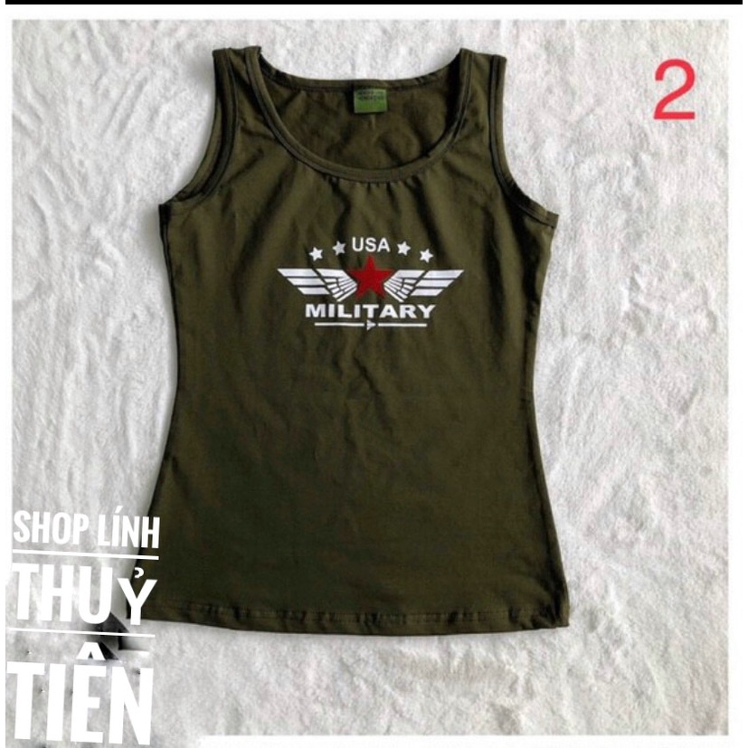 {HCM}_ Áo Thun Nữ Không Tay, Áo Thun Ba Lỗ Nữ Kiểu Lính, Áo Ba Lỗ Nữ Thời Trang Dáng Ôm _THỦY TIÊN SHOP