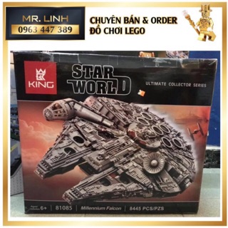 ( có sẵn ) Lego Star Wars – Lepin 05132 , King 81085 ( Xếp hình Phi Thuyền Chim Ưng Ngàn Năm Khổng Lồ 8445 mảnh )