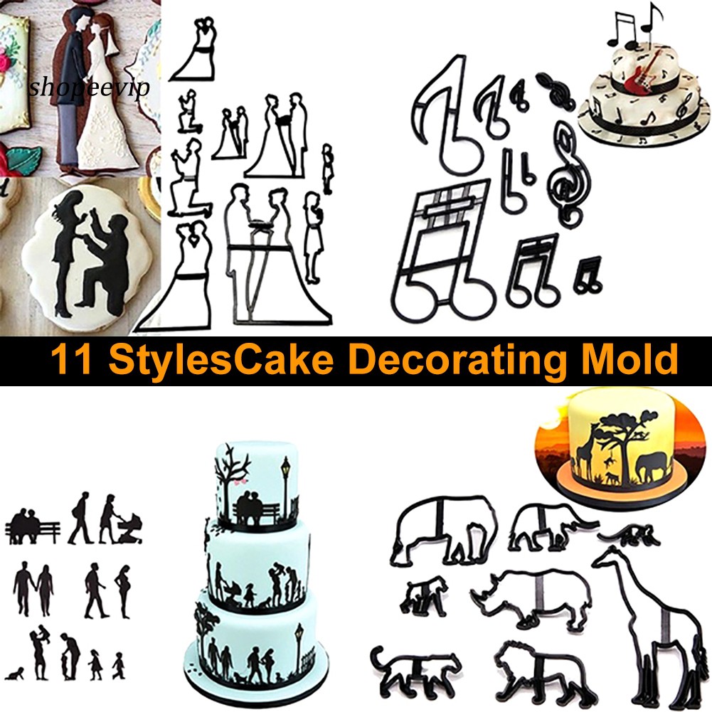 Khuôn nhựa cắt tạo hình bánh quy/fondant DIY