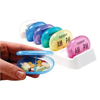 ✔️Hộp khay chia liều thuốc 2 ngăn Sáng - Tối HOFACO - Giá 1 cái