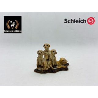Mô hình động vật , đồ chơi con vật Schleich chính hãng Đàn cầy Meerkat con 14388 - Schleich House