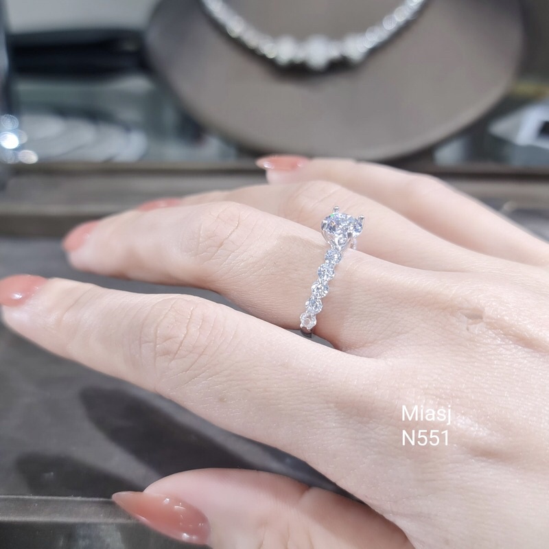 Nhẫn nữ bạc Ý S925 MiASJ nạm đá Cz cao cấp N551