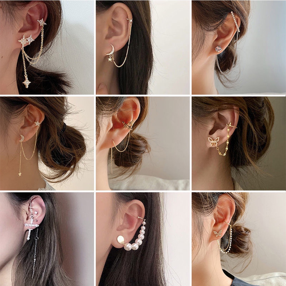 iF YOU Khuyên Tai Hình Bướm Đính Đá Phong Cách Vintage