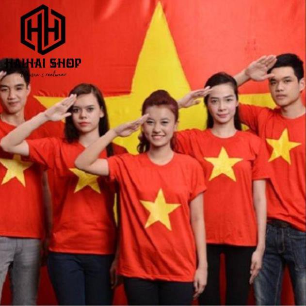 Áo Thun Cờ Đỏ Sao Vàng Cao Cấp, Chất Cotton 75% Co Giãn Dày Mịn, Thấm Hút Mồ Hôi, Chính Hãng Ken T-Shirt giảm giá