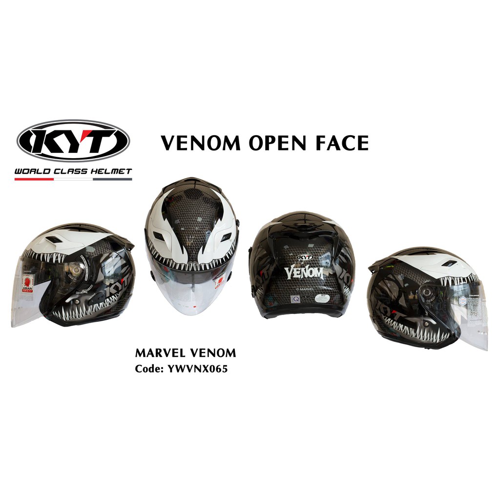 Mũ Bảo Hiểm KYT Venom Marvel Venom - X135SHOP
